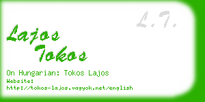 lajos tokos business card